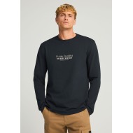 FUNKY BUDDHA FBM012-003-07 BLACK Μακρυμάνικη μπλούζα