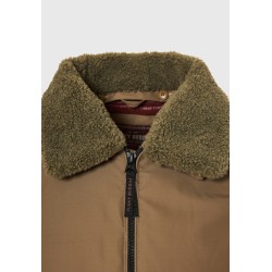 FUNKY BUDDHA FBM012-026-01 HAZELNUT Χειμωνιάτικο Μπουφάν με γιακά