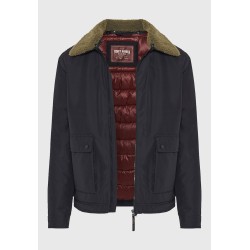 FUNKY BUDDHA FBM012-026-01 BLACK Χειμωνιάτικο Μπουφάν με γιακά