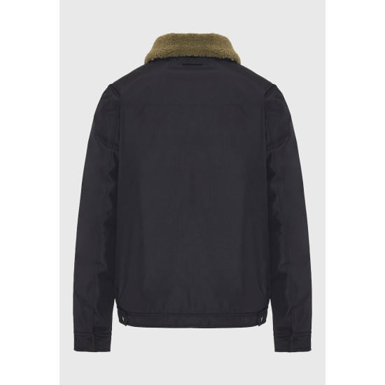 FUNKY BUDDHA FBM012-026-01 BLACK Χειμωνιάτικο Μπουφάν με γιακά