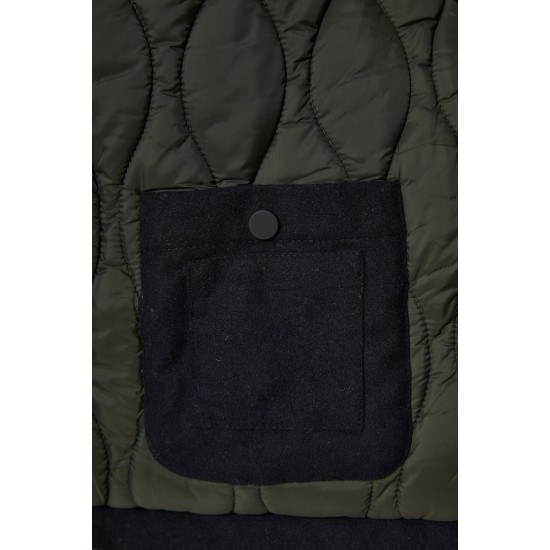 FUNKY BUDDHA FBM012-062-01 NAVY Ανδρικό κλασσικό μπουφάν με γιακά