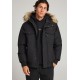 FUNKY BUDDHA FBM012-021-01 BLACK Ανδρικό puffer με αποσπώμενη κουκούλα