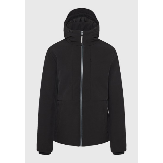 FUNKY BUDDHA FBM012-015-01 BLACK Ανδρικό casual μπουφάν με κουκούλα