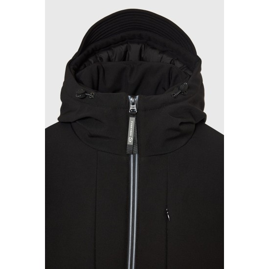 FUNKY BUDDHA FBM012-015-01 BLACK Ανδρικό casual μπουφάν με κουκούλα