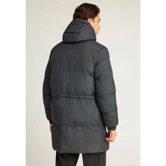FUNKY BUDDHA FBM012-044-01 ANTHRACITE Ανδρικό puffer μπουφάν με κουκούλα