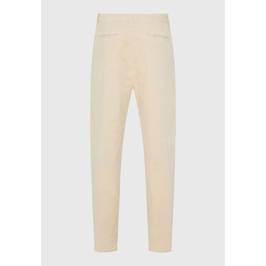 FUNKY BUDDHA FBM012-013-02 CREAM Παντελόνι Chino κοτλέ