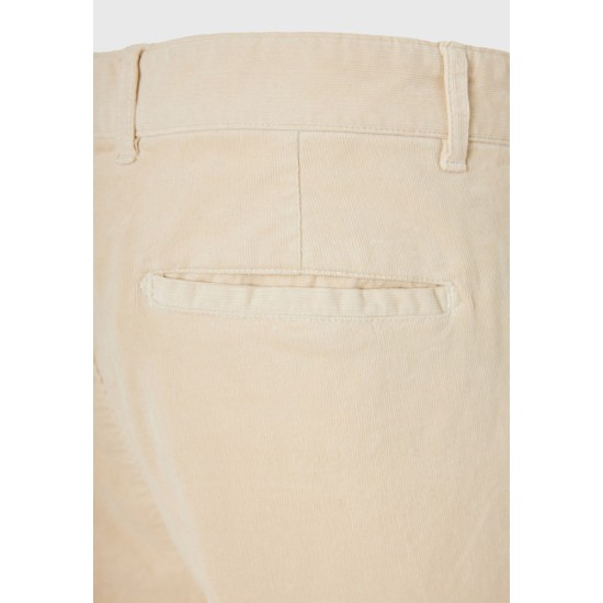 FUNKY BUDDHA FBM012-013-02 CREAM Παντελόνι Chino κοτλέ