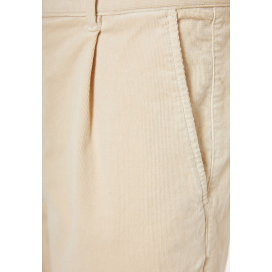 FUNKY BUDDHA FBM012-013-02 CREAM Παντελόνι Chino κοτλέ