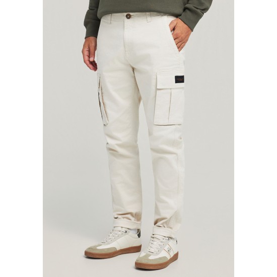 FUNKY BUDDHA FBM012-002-02 CLOUD CREAM Ανδρικό cargo παντελόνι