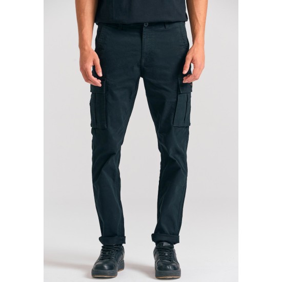 FUNKY BUDDHA FBM012-002-02 BLACK Ανδρικό cargo παντελόνι