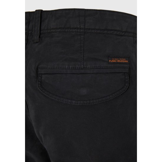 FUNKY BUDDHA FBM012-002-02 BLACK Ανδρικό cargo παντελόνι