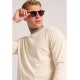 FUNKY BUDDHA FBM012-001-09 IVORY Ανδρικό βαμβακερό πουλόβερ