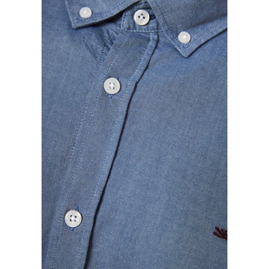 FUNKY BUDDHA FBM012-001-05 INDIGO MEL Πουκάμισο μακρύ