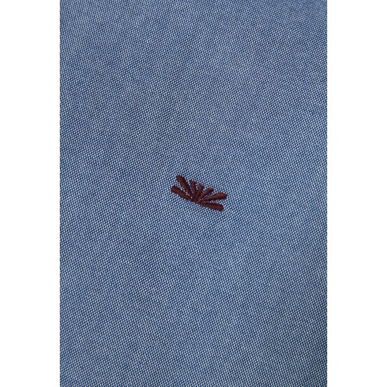 FUNKY BUDDHA FBM012-001-05 INDIGO MEL Πουκάμισο μακρύ