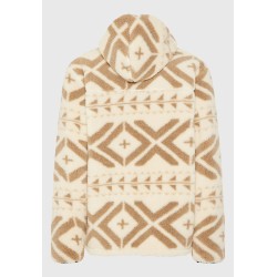 FUNKY BUDDHA FBM012-055-06 CLOUD CREAM Ζακέτα Fleece με Κουκούλα FUNKY BUDDHA FBM012-055-06 CLOUD CREAM Ζακέτα Fleece με Κουκούλα