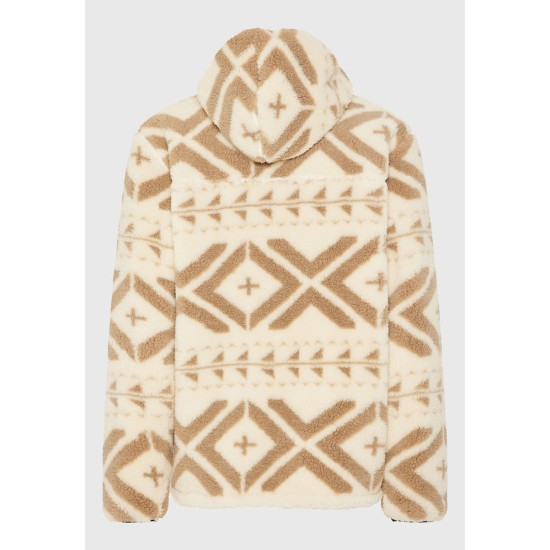 FUNKY BUDDHA FBM012-055-06 CLOUD CREAM Ζακέτα Fleece με Κουκούλα 