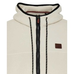 FUNKY BUDDHA FBM012-056-06 CLOUD CREAM Ζακέτα Fleece με Κουκούλα FUNKY BUDDHA FBM012-056-06 CLOUD CREAM Ζακέτα Fleece με Κουκούλα