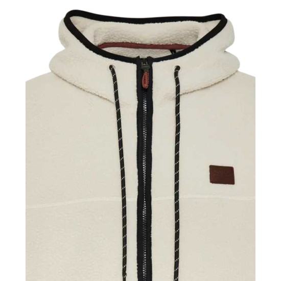 FUNKY BUDDHA FBM012-056-06 CLOUD CREAM Ζακέτα Fleece με Κουκούλα 