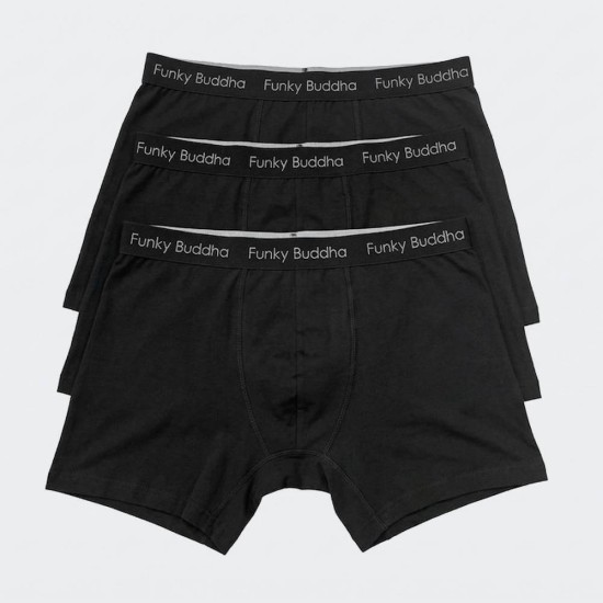 FUNKY BUDDHA FBM013-088-10 BLACK Ανδρικά Μποξεράκια 3Pack 