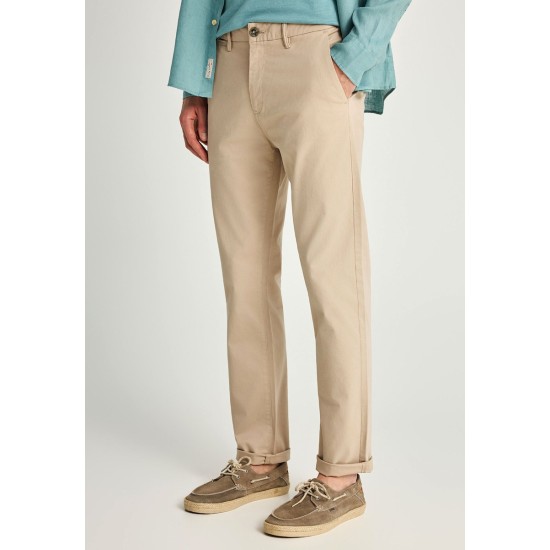 FUNKY BUDDHA FBM013-001-02 GREIGE Παντελόνι Chino σε Κανονική 