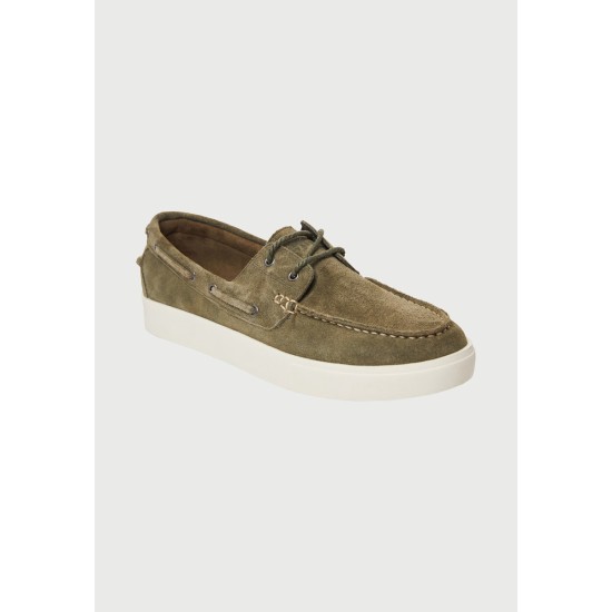 FUNKY BUDDHA FBM013-044-08 KHAKI Ανδρικά suede boat shoes 