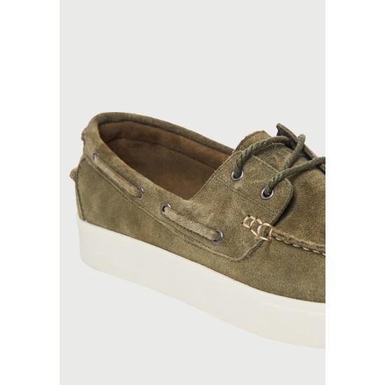 FUNKY BUDDHA FBM013-044-08 KHAKI Ανδρικά suede boat shoes 