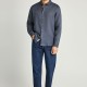 FUNKY BUDDHA FBM013-001-05 DK GREY Essential λινό πουκάμισο