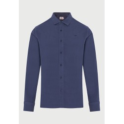 FUNKY BUDDHA FBM013-051-05 INDIGO Ανδρικό πουκάμισο από βαμβάκι