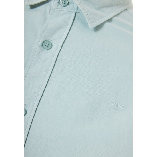 FUNKY BUDDHA FBM013-051-05 MINERAL BLUE Ανδρικό πουκάμισο από βαμβάκι