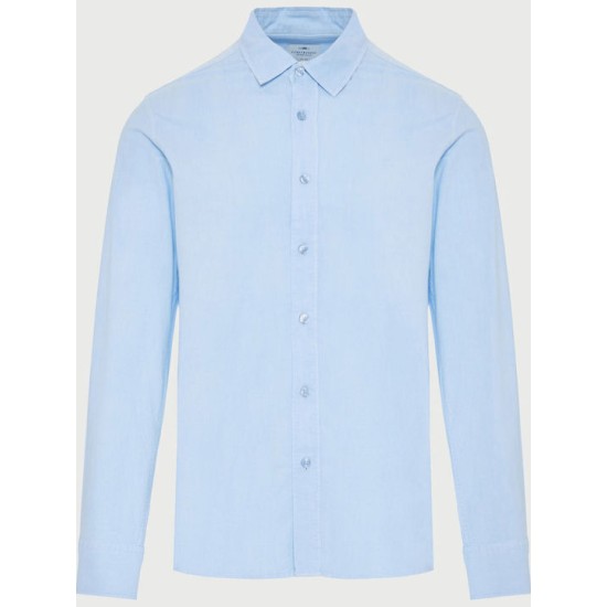 FUNKY BUDDHA FBM013-051-05 LT BLUE Ανδρικό πουκάμισο από βαμβάκι