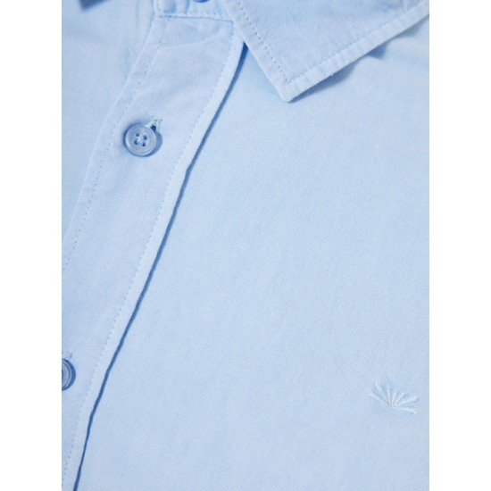 FUNKY BUDDHA FBM013-051-05 LT BLUE Ανδρικό πουκάμισο από βαμβάκι