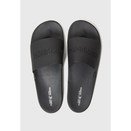 FUNKY BUDDHA FBM013-022-08 BLACK Ανδρικές pool slide σαγιονάρες