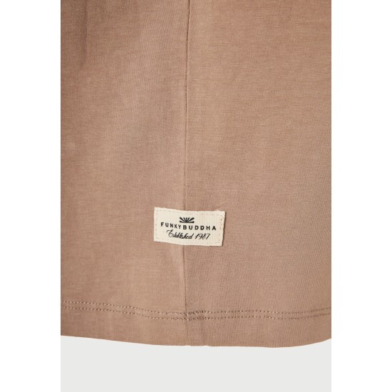 FUNKY BUDDHA FBM013-001-04 LT CIGAR T-SHIRT