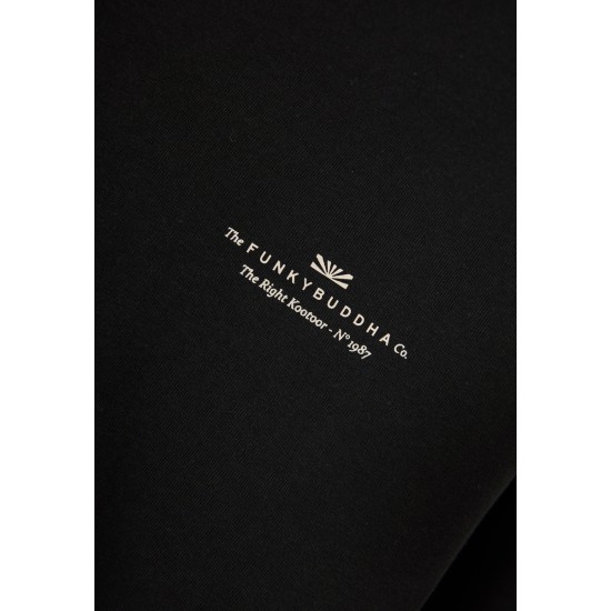 FUNKY BUDDHA FBM013-001-04 BLACK  T-SHIRT