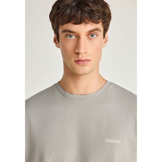 FUNKY BUDDHA FBM013-001-04 GREY T-SHIRT