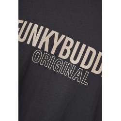 FUNKY BUDDHA FBM013-032-04 ANTHRACITE T-shirt με τύπωμα στο στήθος