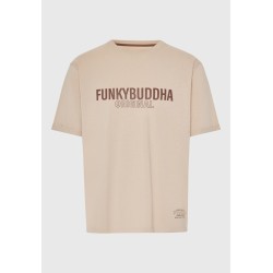 FUNKY BUDDHA FBM013-032-04 FOG T-shirt με τύπωμα στο στήθος