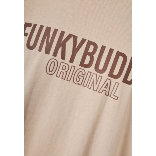 FUNKY BUDDHA FBM013-032-04 FOG T-shirt με τύπωμα στο στήθος