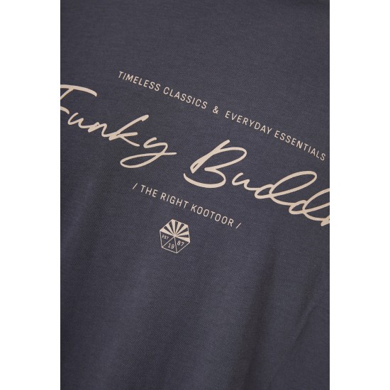 FUNKY BUDDHA FBM013-022-04 DK GREY T-SHIRT