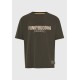 FUNKY BUDDHA FBM013-032-04 DUSTY OLIVE T-shirt με τύπωμα στο στήθος