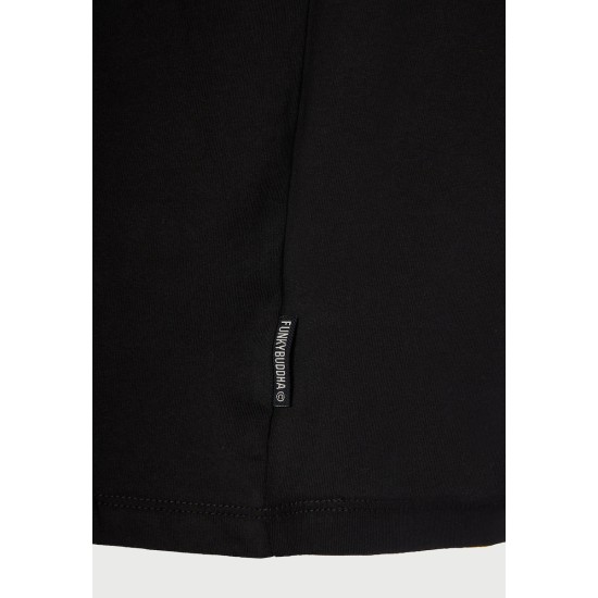 FUNKY BUDDHA FBM013-029-04 BLACK T-SHIRT