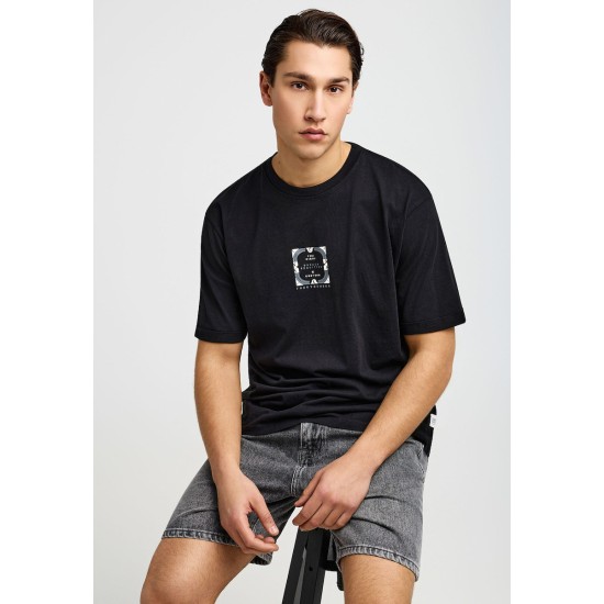 FUNKY BUDDHA FBM013-050-04 BLACK T-SHIRT