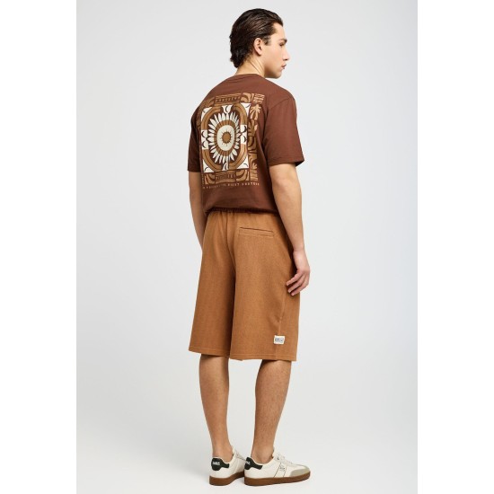 FUNKY BUDDHA FBM013-050-04 BRUNETTE T-SHIRT