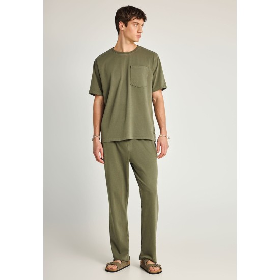 FUNKY BUDDHA FBM013-006-04 DEEP FOREST Ανδρικό relaxed t-shirt από βαμβάκι 