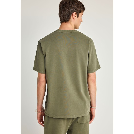 FUNKY BUDDHA FBM013-006-04 DEEP FOREST Ανδρικό relaxed t-shirt από βαμβάκι 