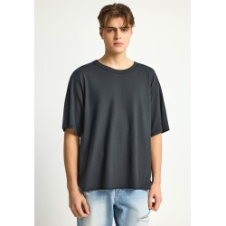 FUNKY BUDDHA FBM013-008-04 BLACK Ανδρικό oversized t-shirt από βαμβάκι 