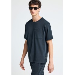 FUNKY BUDDHA FBM013-006-04 BLACK Ανδρικό relaxed t-shirt από βαμβάκι 