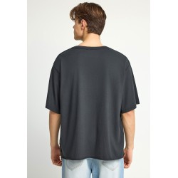 FUNKY BUDDHA FBM013-008-04 BLACK Ανδρικό oversized t-shirt από βαμβάκι 