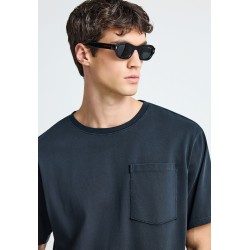 FUNKY BUDDHA FBM013-006-04 BLACK Ανδρικό relaxed t-shirt από βαμβάκι 