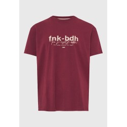 FUNKY BUDDHA FBM013-036-04 BURGUNDY T-SHIRT
